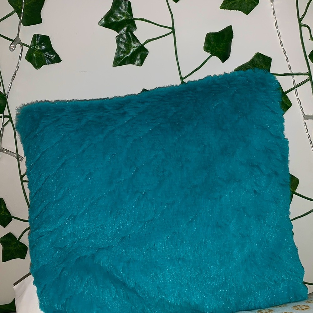 It has not been used really cute pillow comfy -and cute for decor.